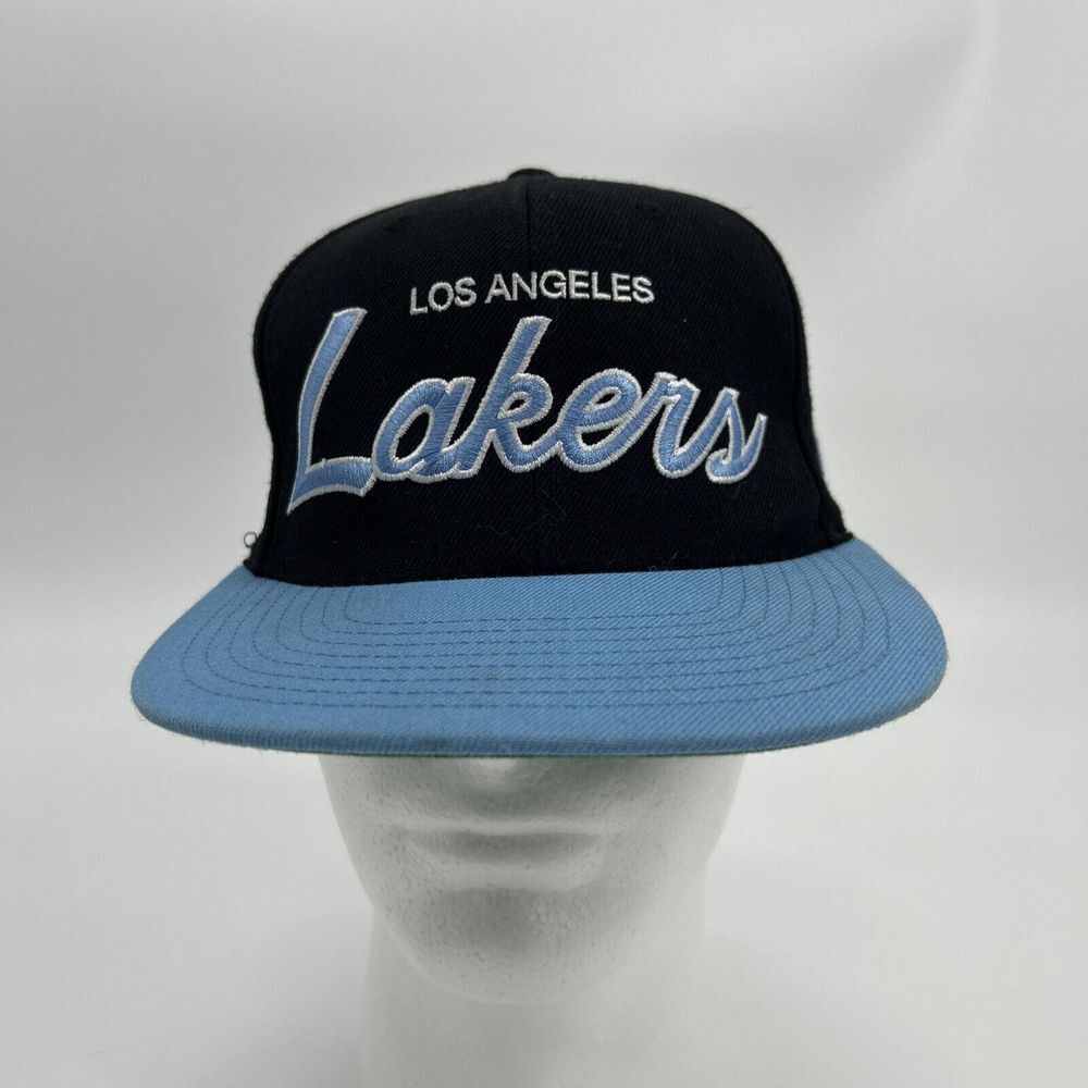 Los Angeles Lakers Mitchell & Ness Snapback Hat‎ Men's Black Blue Two-Tone